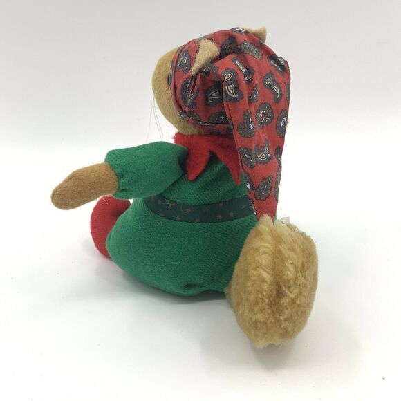 Hallmark Scofield Squirrel Santa's Little Friends Small Plush Elf Hat Bell 6" - Picture 4 of 7